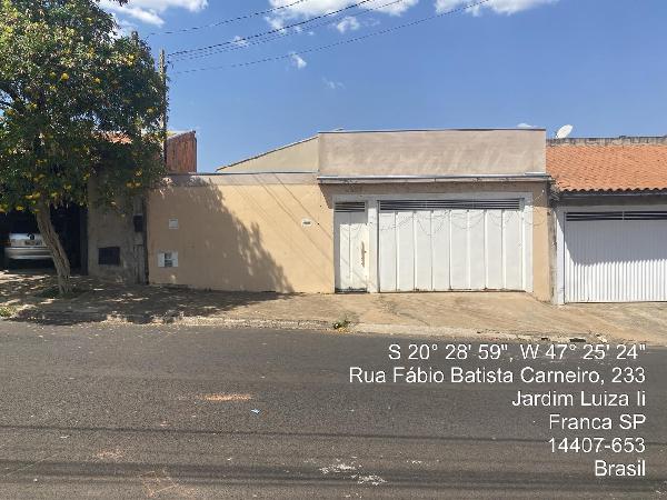 Casa - Venda, JARDIM LUIZA II, FRANCA, SP